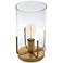 Kite 13"H Clear Glass and Brass Uplight Accent Table Lamp