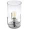 Kite 13"H Clear Glass and Nickel Uplight Accent Table Lamp