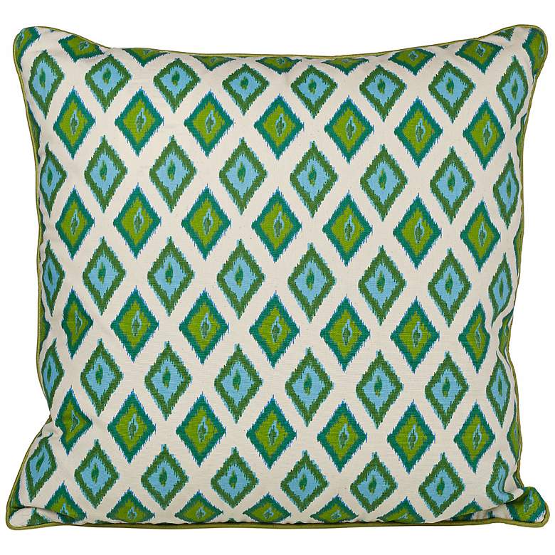 Image 1 Kite 20 inch Square Green Ikat Throw Pillow