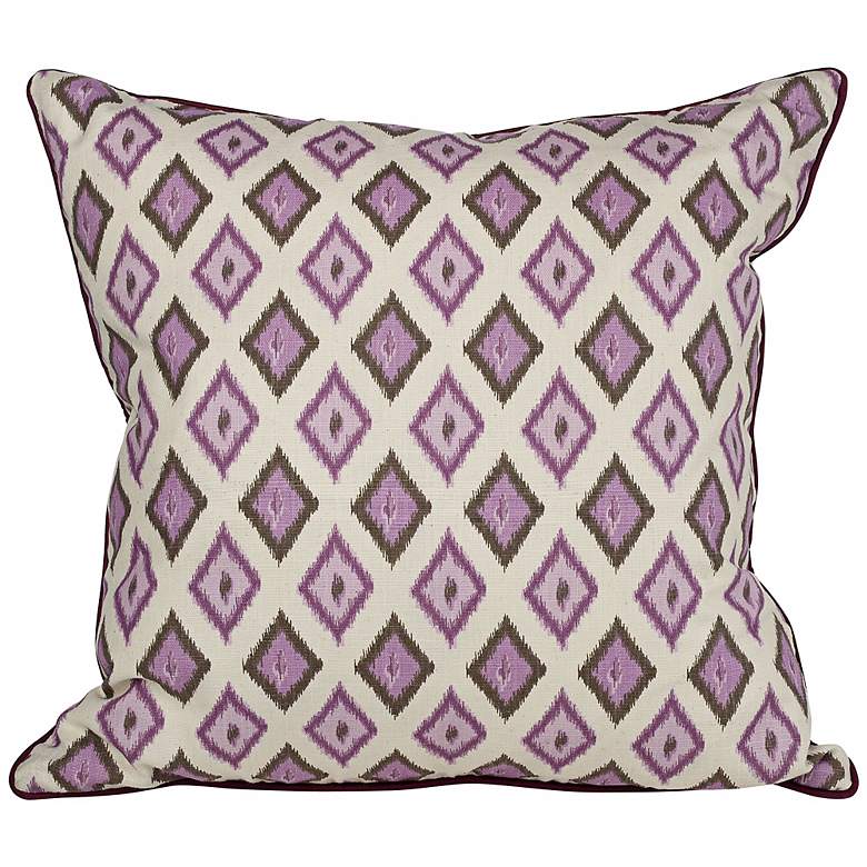 Image 1 Kite 20 inch Square Purple Ikat Throw Pillow