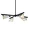 Kite 40" Wide Carbide Black and Nickel 4-Light Pendant Light