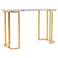 Kitling 47 1/4" Wide Gold Coating and White Console Table