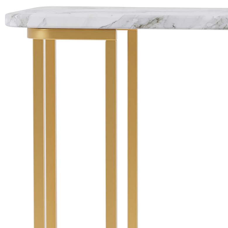 Image 3 Kitling 47 1/4" Wide Gold Coating and White Console Table more views