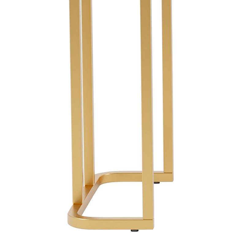 Image 4 Kitling 47 1/4 inch Wide Gold Coating and White Console Table more views