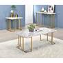Kitling 47 1/4" Wide Gold Coating and White Console Table