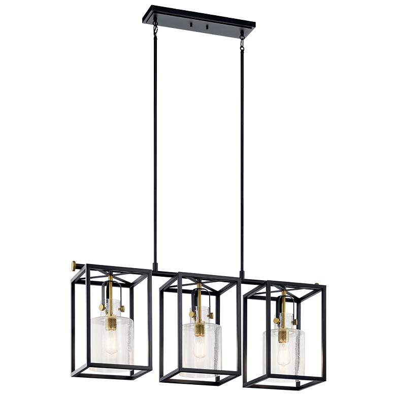Image 2 Kitner 3 Light Chandelier in Natural Brass