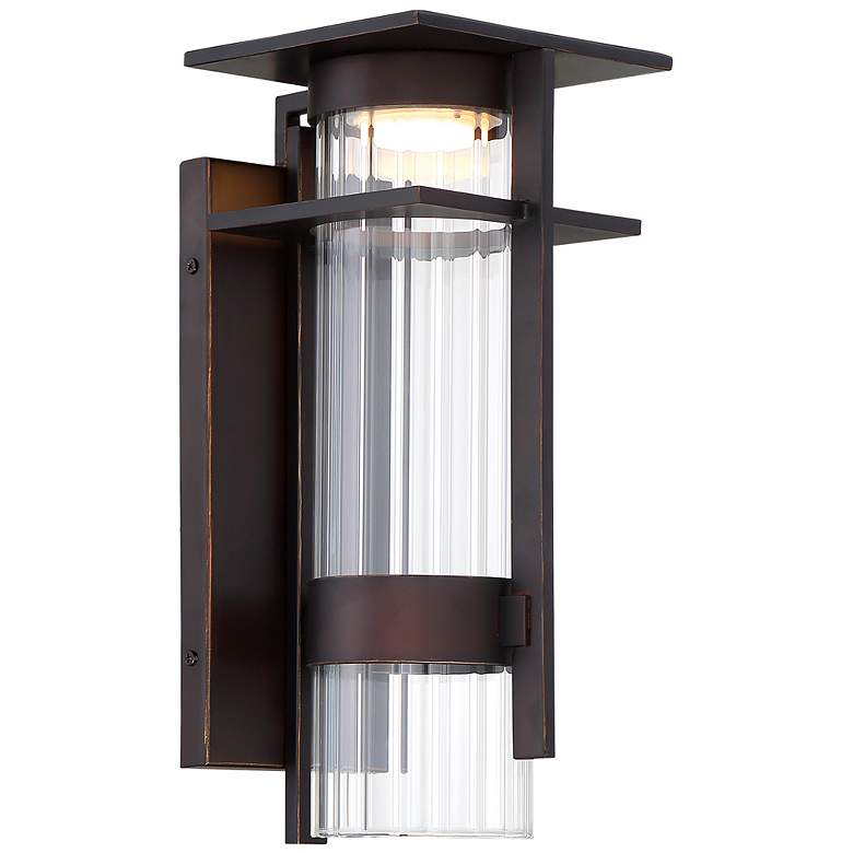 Image 1 Kittner 14" High Oil-Rubbed Bronze Outdoor Wall Light