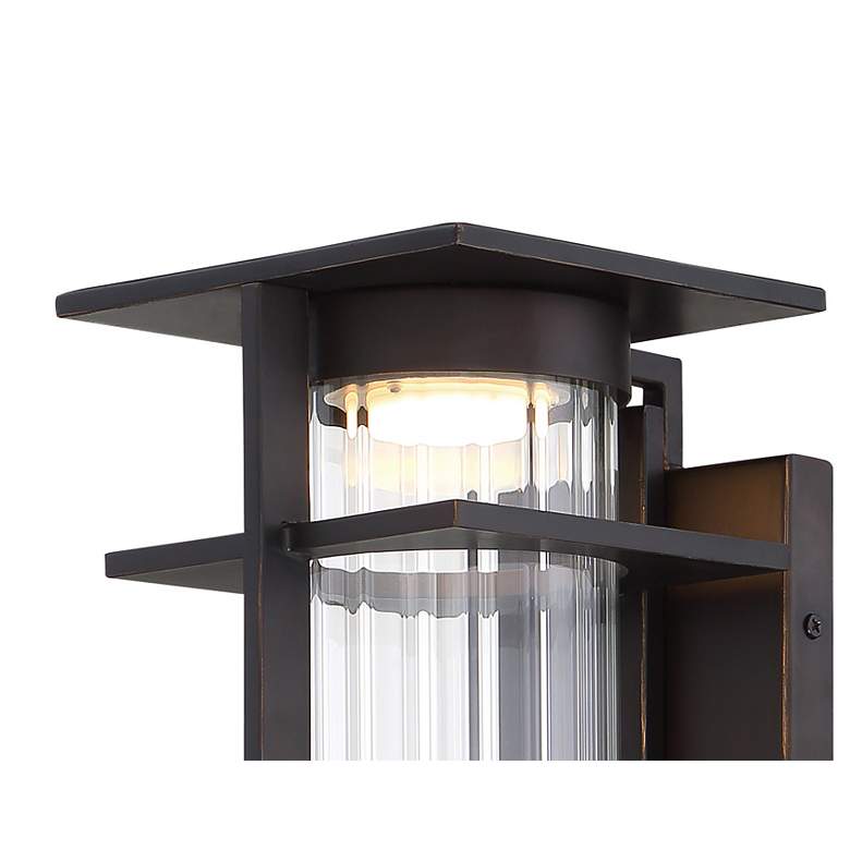 Image 3 Kittner 14" High Oil-Rubbed Bronze Outdoor Wall Light more views