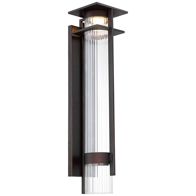 Image 1 Kittner 26" High Oil-Rubbed Bronze Outdoor Wall Light