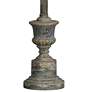 Kitty Distressed Rich Gray Buffet Table Lamps Set of 2
