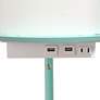 Kiva 62 1/2" Aqua 3-Shelf Etagere Floor Lamp with USB Ports and Outlet
