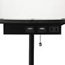 Kiva 62 1/2" Black Finish 3-Shelf USB Ports Etagere Floor Lamp