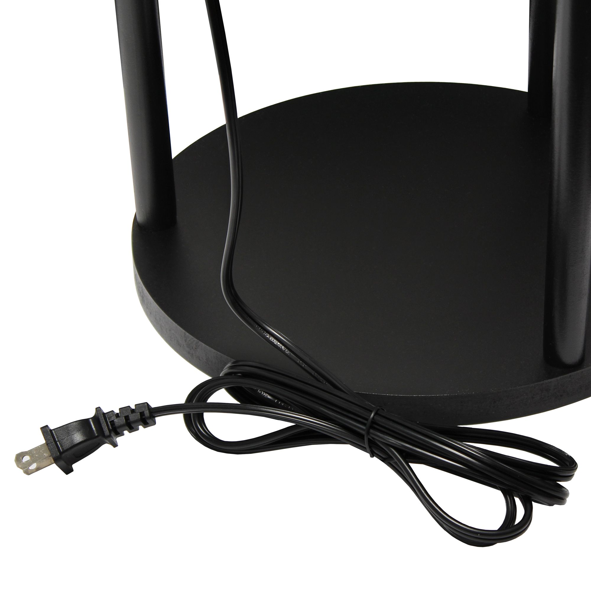 Kiva 62 1/2" Black Finish 3-Shelf USB Ports Etagere Floor Lamp