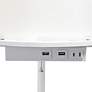 Kiva 62 1/2" White 3-Shelf Etagere Floor Lamp with USB Ports Outlet