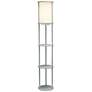 Thumbnail2 of Kiva Gray 62 1/2" 3-Shelf Etagere Floor Lamp with USB Ports and Outlet