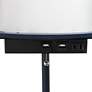 Kiva Navy 62 1/2" 3-Shelf Etagere Floor Lamp with USB Ports and Outlet
