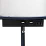 4_Kiva Navy 62 1/2" 3-Shelf Etagere Floor Lamp with USB Ports and Outlet more views
