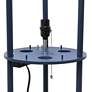 5_Kiva Navy 62 1/2" 3-Shelf Etagere Floor Lamp with USB Ports and Outlet more views