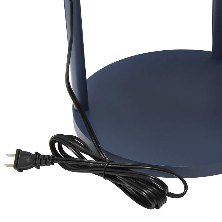 Image 6 Kiva Navy 62 1/2" 3-Shelf Etagere Floor Lamp with USB Ports and Outlet more views