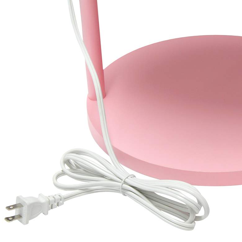 Image 6 Kiva Pink 62 1/2" 3-Shelf Etagere Floor Lamp with USB Ports and Outlet more views
