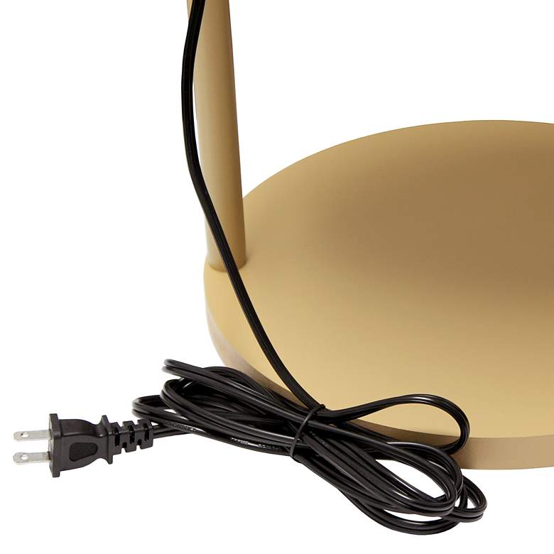 Image 6 Kiva Tan 62 1/2" 3-Shelf Etagere Floor Lamp with USB Ports and Outlet more views