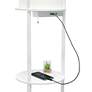 Kiva White 3-Shelf Etagere Floor Lamp with USB Ports Outlet