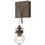 Kiwi 12.1" High Bronze Sconce With Clear Glass Shade