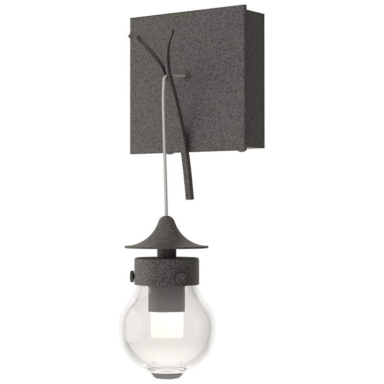 Image 1 Kiwi 12.1" High Natural Iron Sconce With Clear Glass Shade