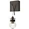 Kiwi 12.1" High Oil Rubbed Bronze Sconce With Clear Glass Shade