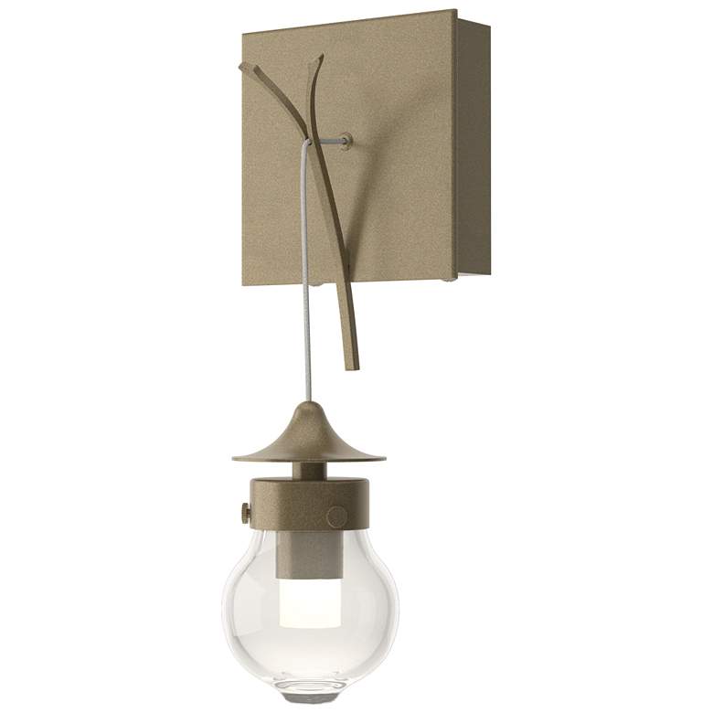 Image 1 Kiwi 12.1" High Soft Gold Sconce With Clear Glass Shade