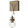 Kiwi 12.1" High Soft Gold Sconce With Clear Glass Shade