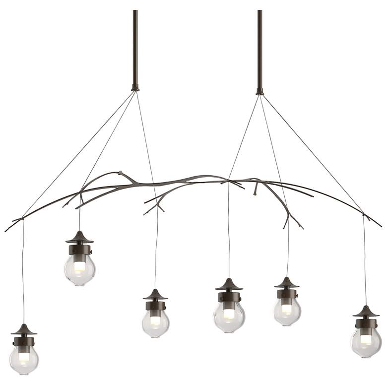 Image 1 Kiwi 36.8" Wide Bronze Standard Pendant With Clear Glass Shade