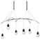 Kiwi 36.8" Wide Dark Smoke Long Pendant With Clear Glass Shade