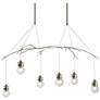 Kiwi 36.8" Wide Soft Gold Long Pendant With Clear Glass Shade