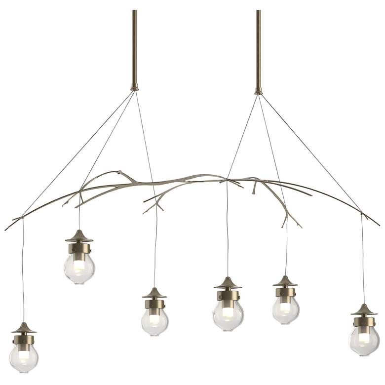 Image 1 Kiwi 36.8" Wide Soft Gold Standard Pendant With Clear Glass Shade
