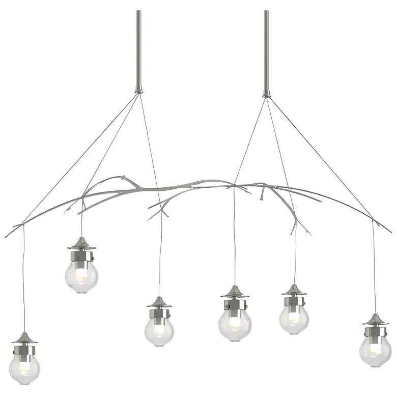 Image 1 Kiwi 36.8" Wide Sterling Standard Pendant With Clear Glass Shade