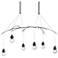 Kiwi 36.8"W Oil Rubbed Bronze Long Pendant With Clear Glass Shade