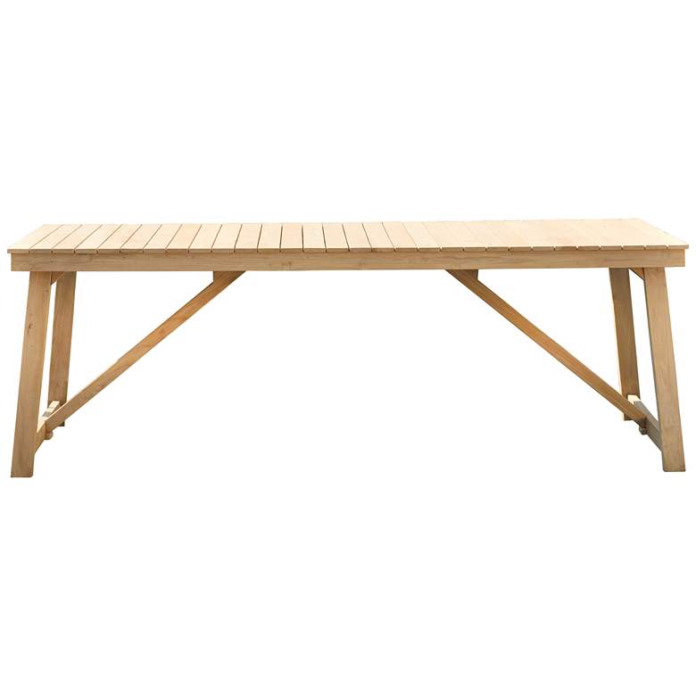 Image 2 Klaire 79 inch Wide Rectangular Teak Wood Patio Dining Table