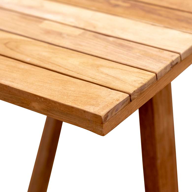Image 3 Klaire 79" Wide Rectangular Teak Wood Patio Dining Table more views