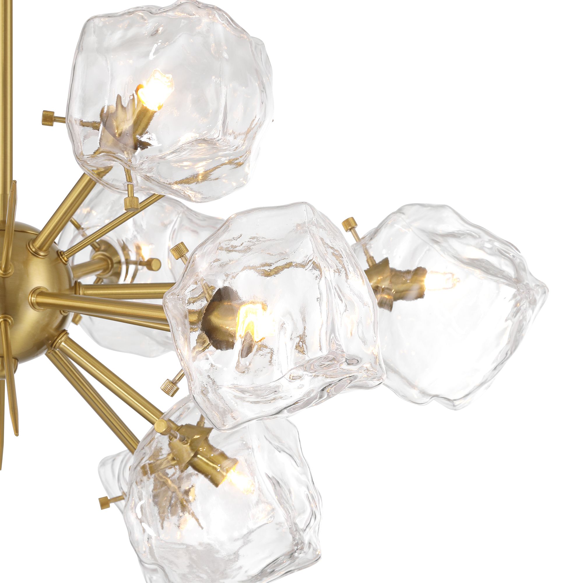 Image 3 Klara 30" Soft Gold 12-Light LED Modern Sputnik Semi-Flush more views