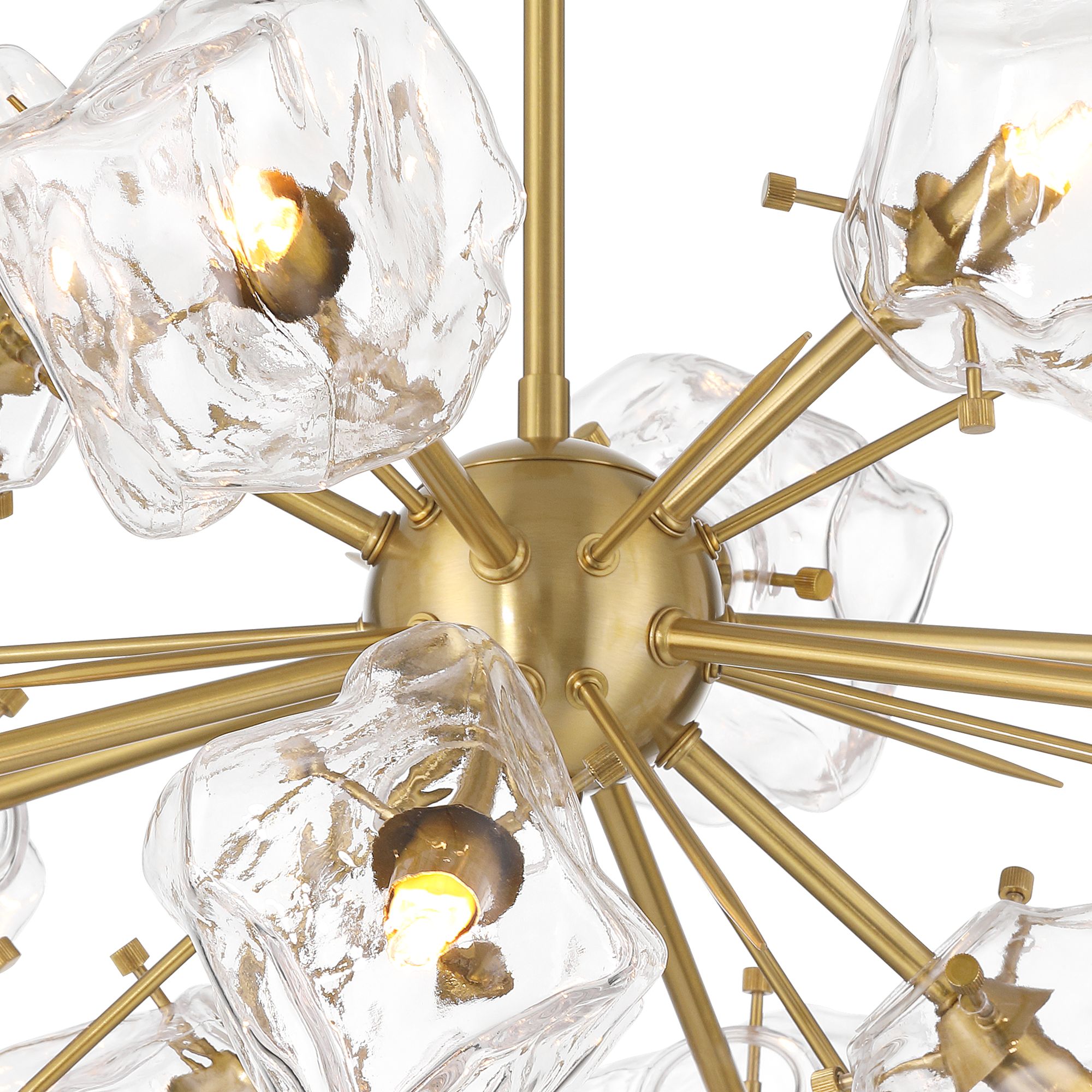 Image 4 Klara 30" Soft Gold 12-Light LED Modern Sputnik Semi-Flush more views