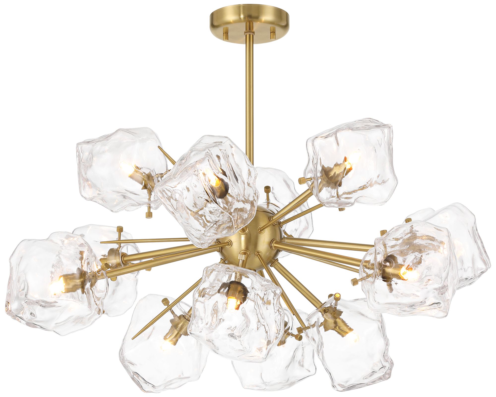 Image 6 Klara 30" Soft Gold 12-Light LED Modern Sputnik Semi-Flush more views