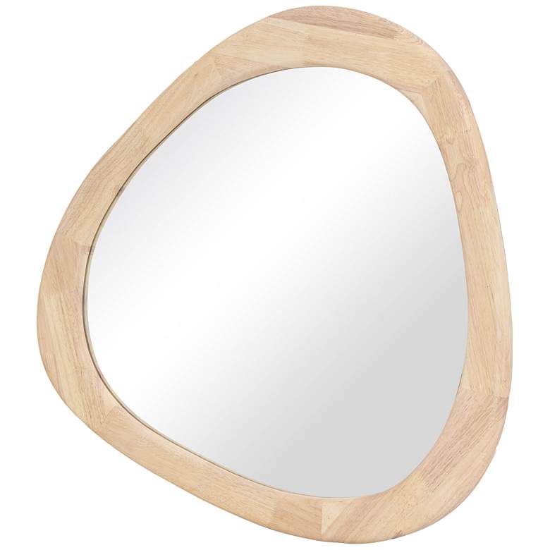Image 4 Klaryss Natural Wood 30 3/4" Triangular Wall Mirror more views