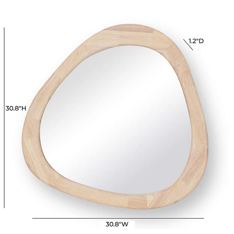 Image 7 Klaryss Natural Wood 30 3/4" Triangular Wall Mirror more views
