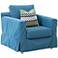 Klaussner Aspen Blue Fabric Outdoor Accent Chair