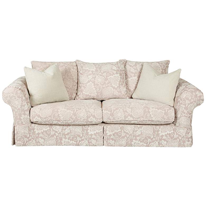 Image 1 Klaussner Charleston Opulence 98 inchW Renaissance Pumice Sofa