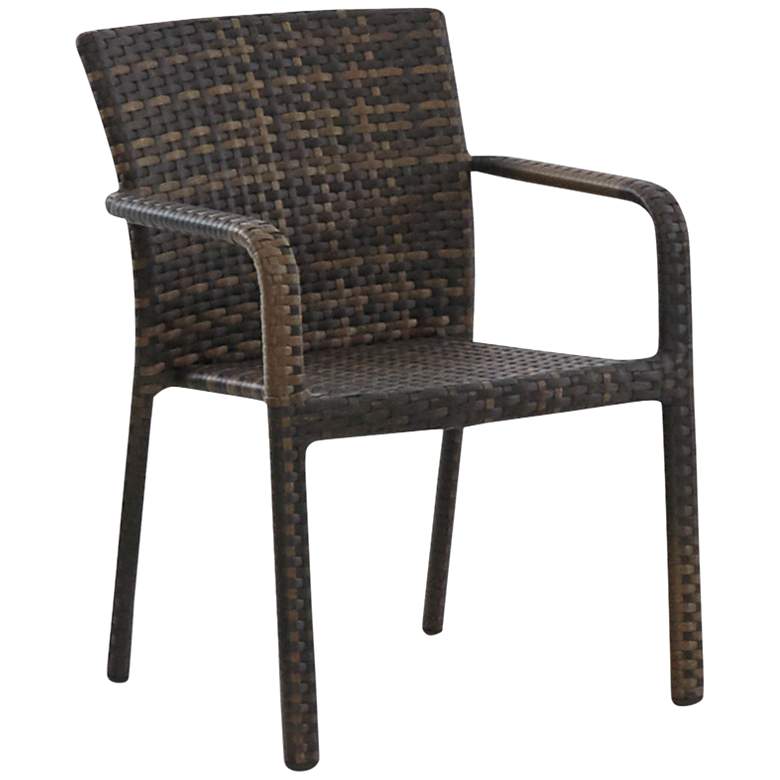 Image 1 Klaussner Crossroads Brown Wicker Outdoor Dining Chair