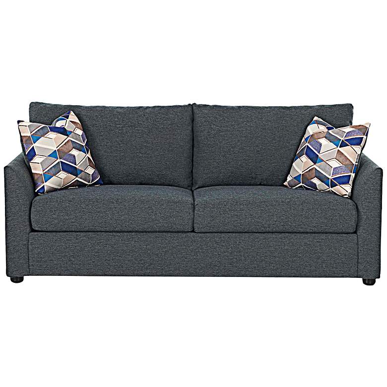 Image 1 Klaussner Kalvin 78 inchW Gray Upholstered Queen Sleeper Sofa
