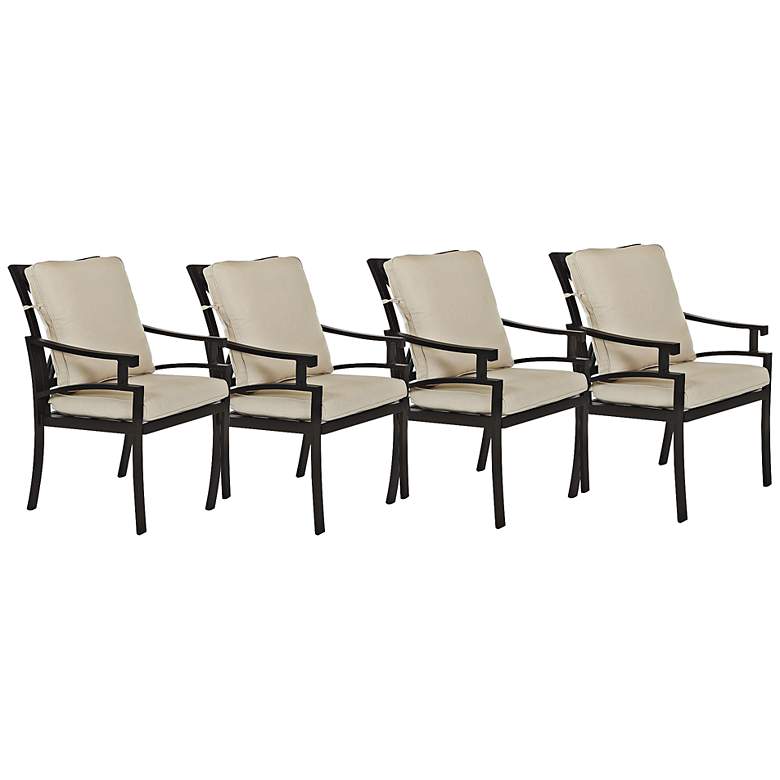 Image 1 Klaussner Linder Dark Earth Outdoor Dining Chair Set of 4
