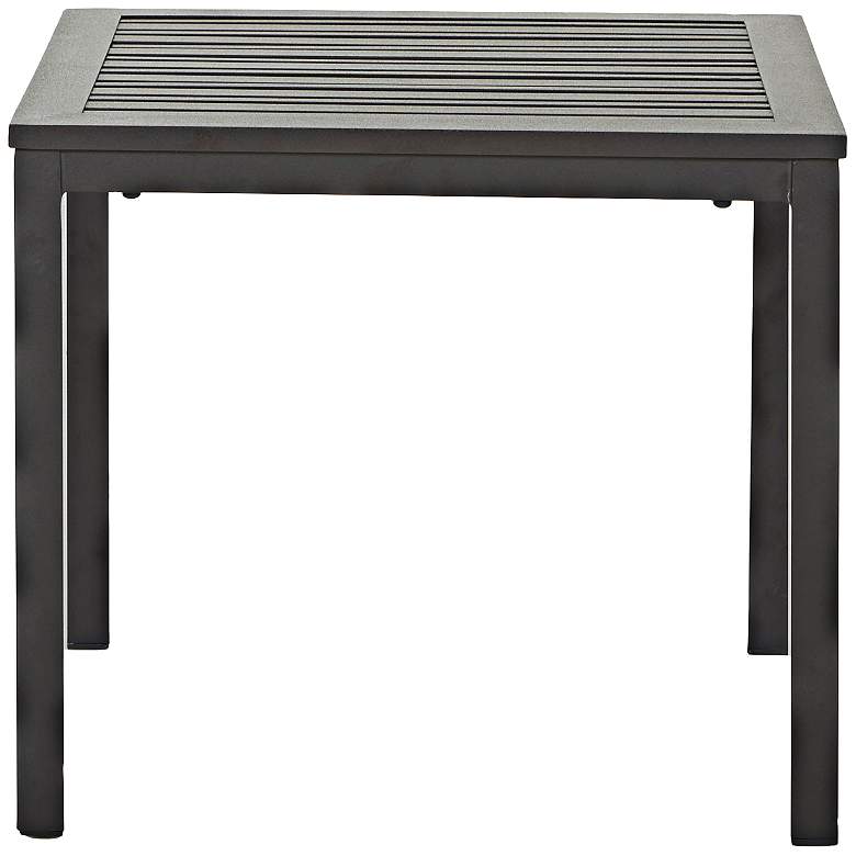Image 1 Klaussner Linder Dark Earth Square Outdoor End Table